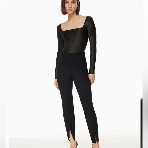 Satinette Squareneck Longsleeve Bodysuit NWT - Picture 3 of 12